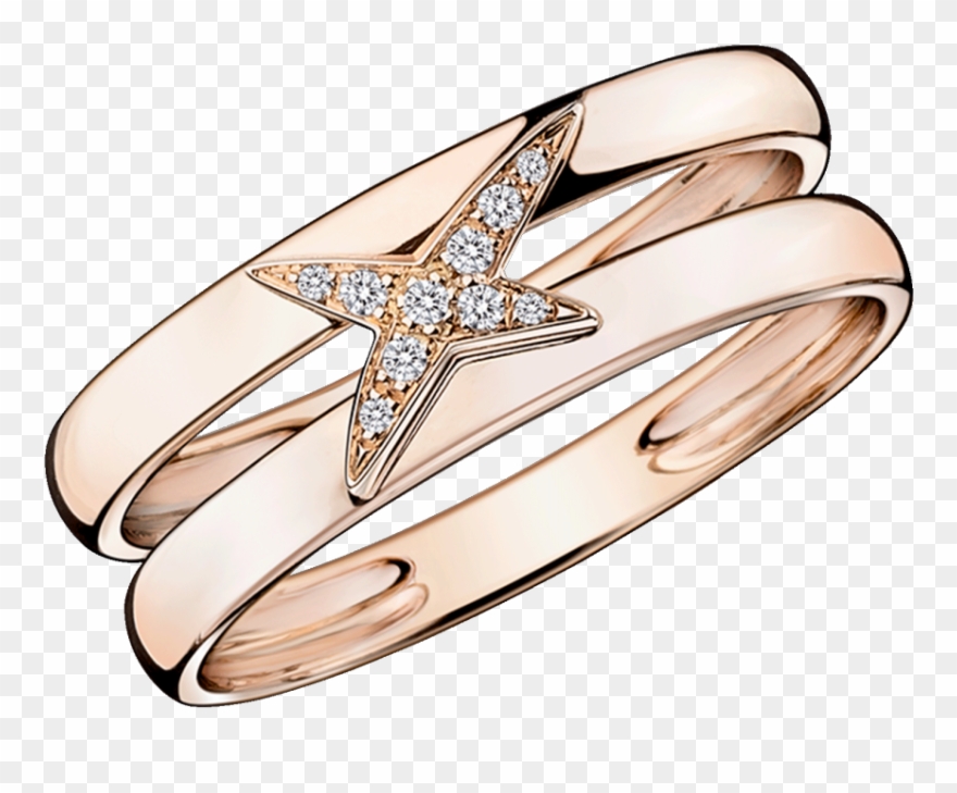 Etoilement Divine Ring, Pink Gold And Diamonds - Bague Or Jaune Mauboussin Clipart
