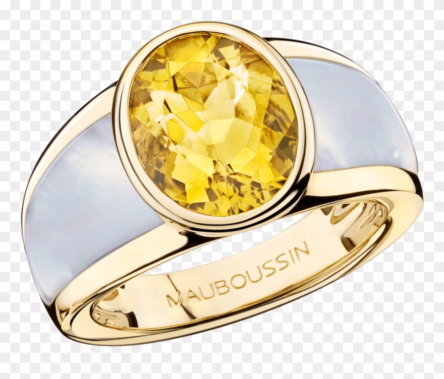 My First Madame Ring From Maboussin, $3,390 - Citrine Ring With Mother Of Pearl Clipart