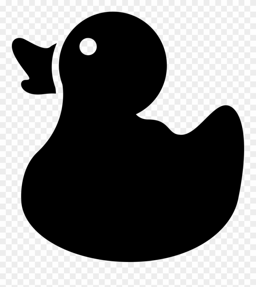 Duckling Side View Silhouette Comments - Rubber Duck Silhouette Png Clipart