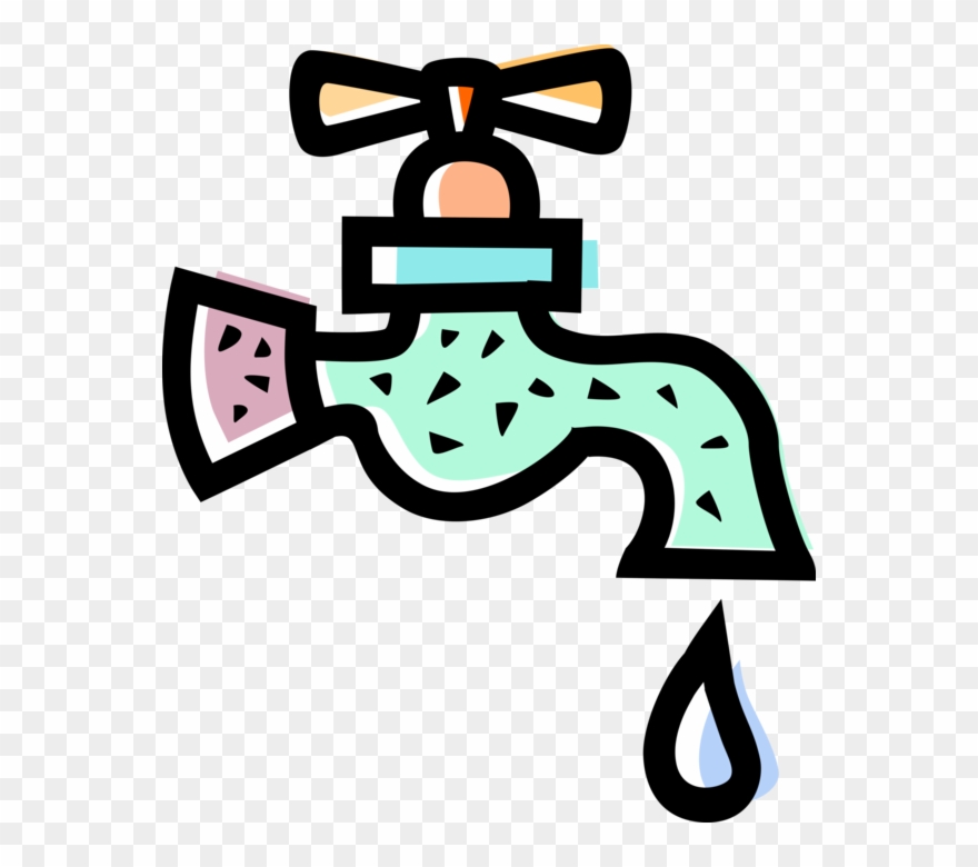 Vector Illustration Of Dripping Water Tap Sink Faucet - Faucets Clip Art - Png Download