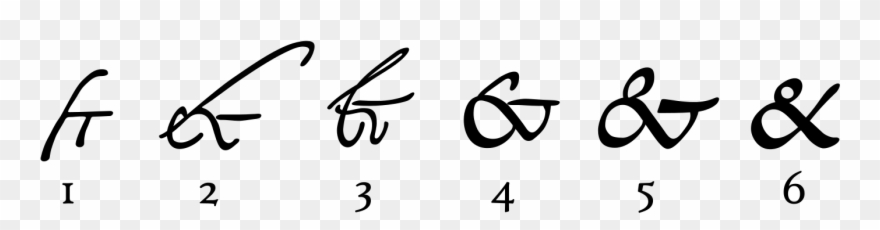 The Evolution Of The Ampersand - Ampersand Evolution Clipart