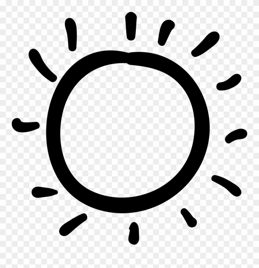 Sun Hand Drawn Irregular Shape Comments - Morning Beautiful Clipart