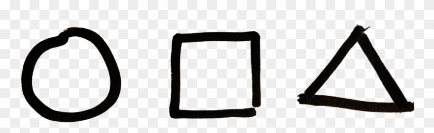 Sketching With 3 Simple Shapes - Circle Triangle Square Png Clipart