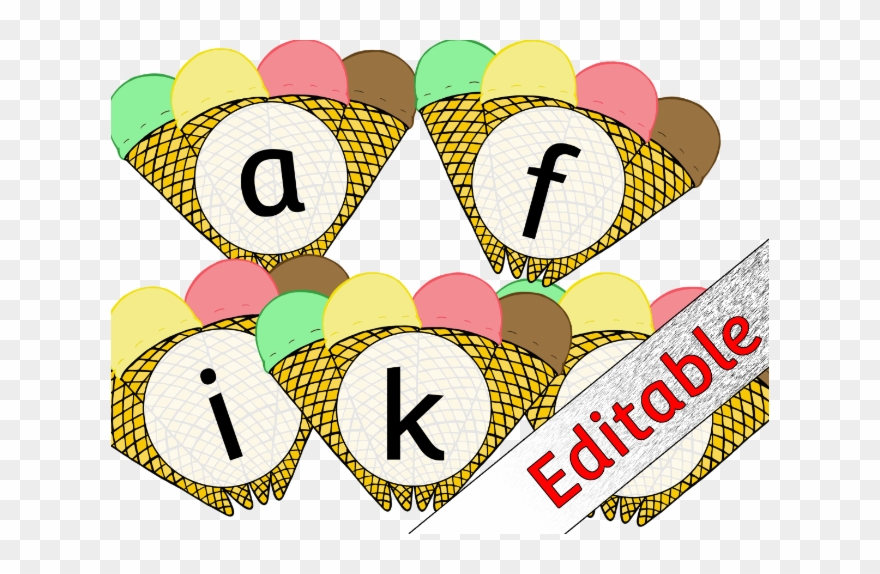 Ice Cream Alphabet - Ice Cream Clipart