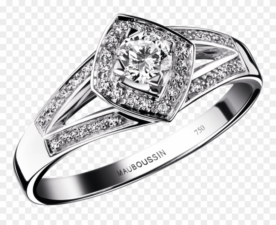 Love My Love N°2 Ring, White Gold And Diamonds - Love My Love Mauboussin Clipart