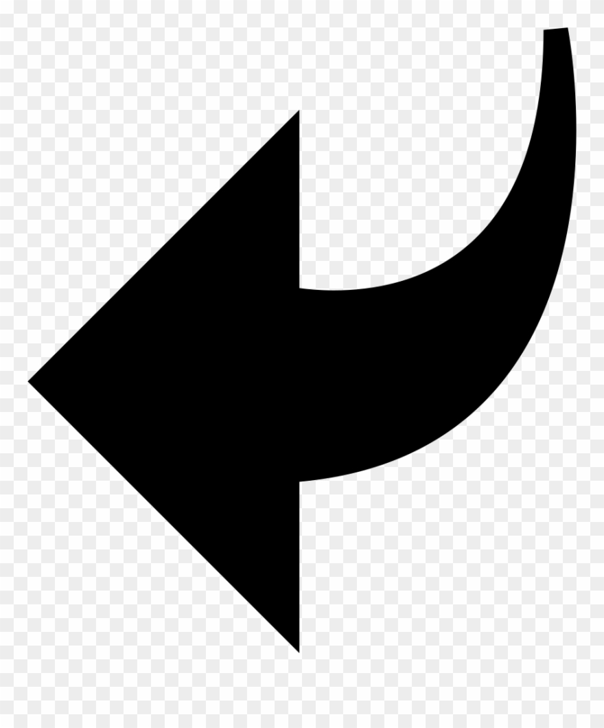 Go Back Curved Arrow Comments - Curve Arrow Icon Transparent Clipart