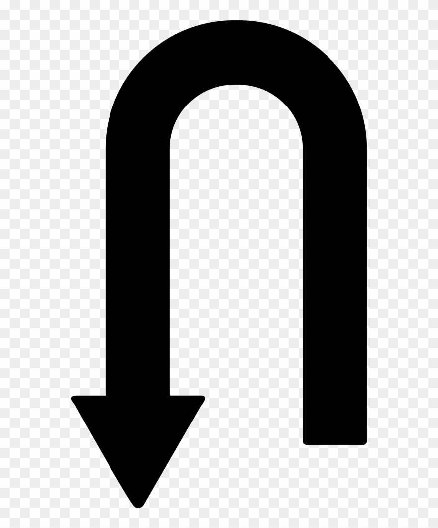 Curved Backwards Arrow Comments - Flecha En U Clipart