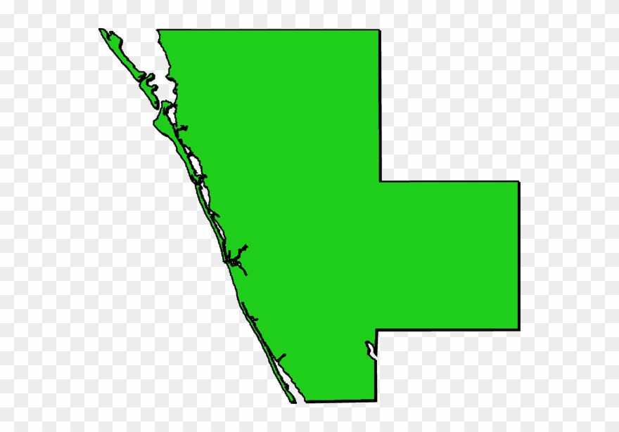 A Collection Of Simplified Outline Maps Of Sarasota - Florida Clipart