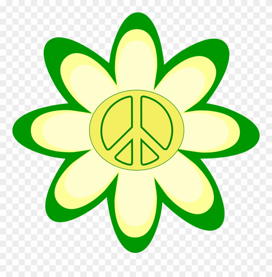 Peace - Yellow Flower Clip Art - Png Download