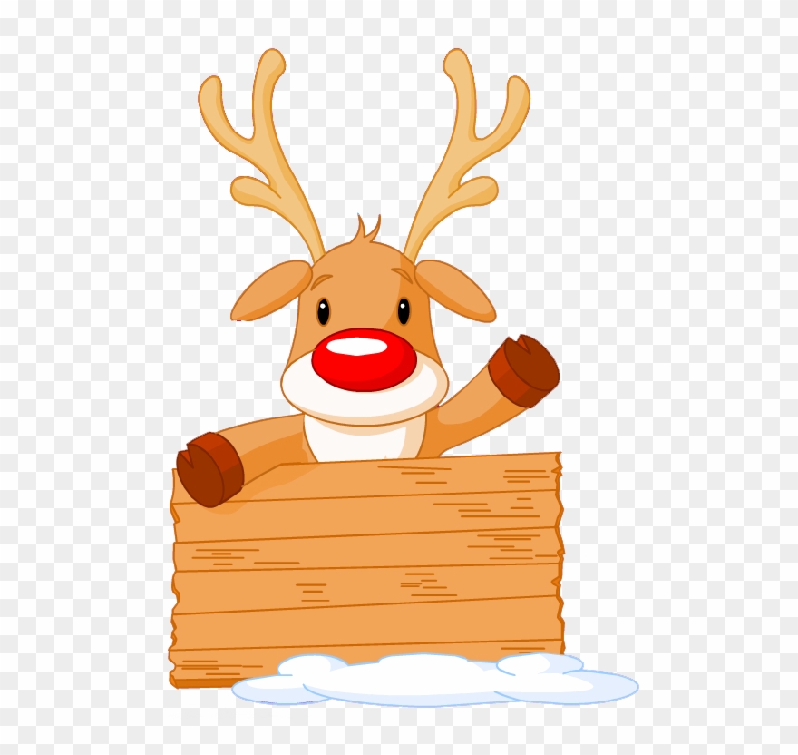 Cute Rudolph The Red Nosed Clipart