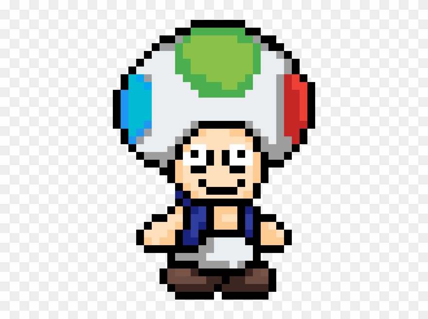 When You Get First Place While Being In 200cc In Mario - Toad Mario Pixel Art Clipart