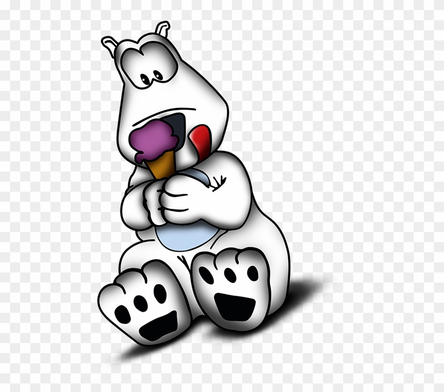 Bote De Helado De Fresas Con Crema - Cartoon Clipart