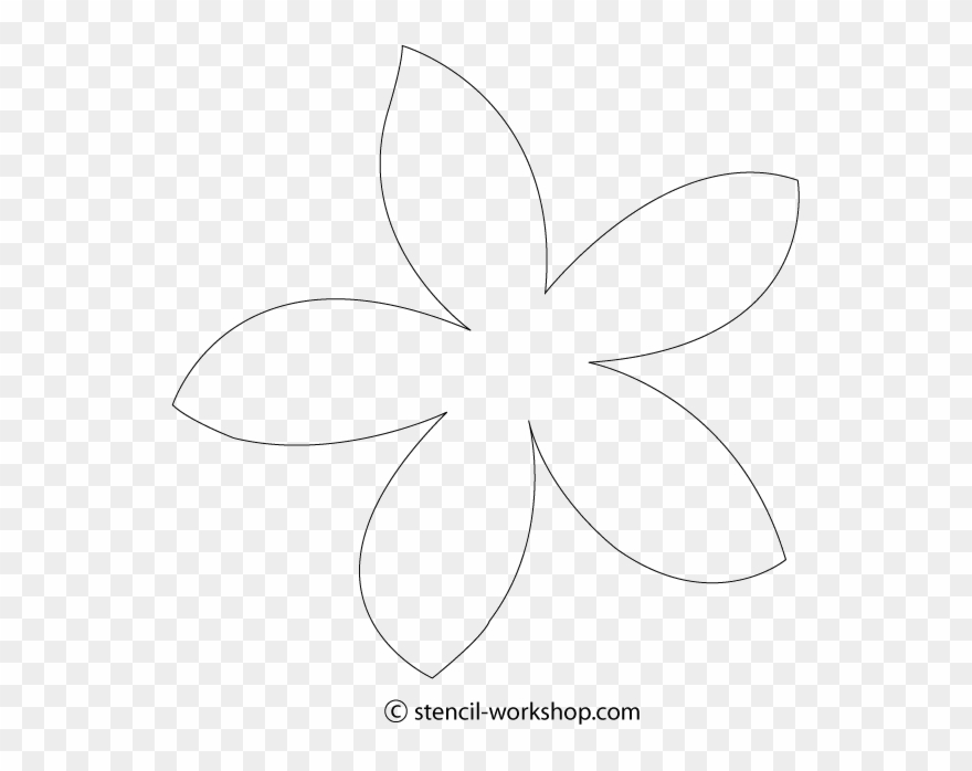 Drawing Hibiscus Frangipani - Plumeria Flower Cut Out Clipart