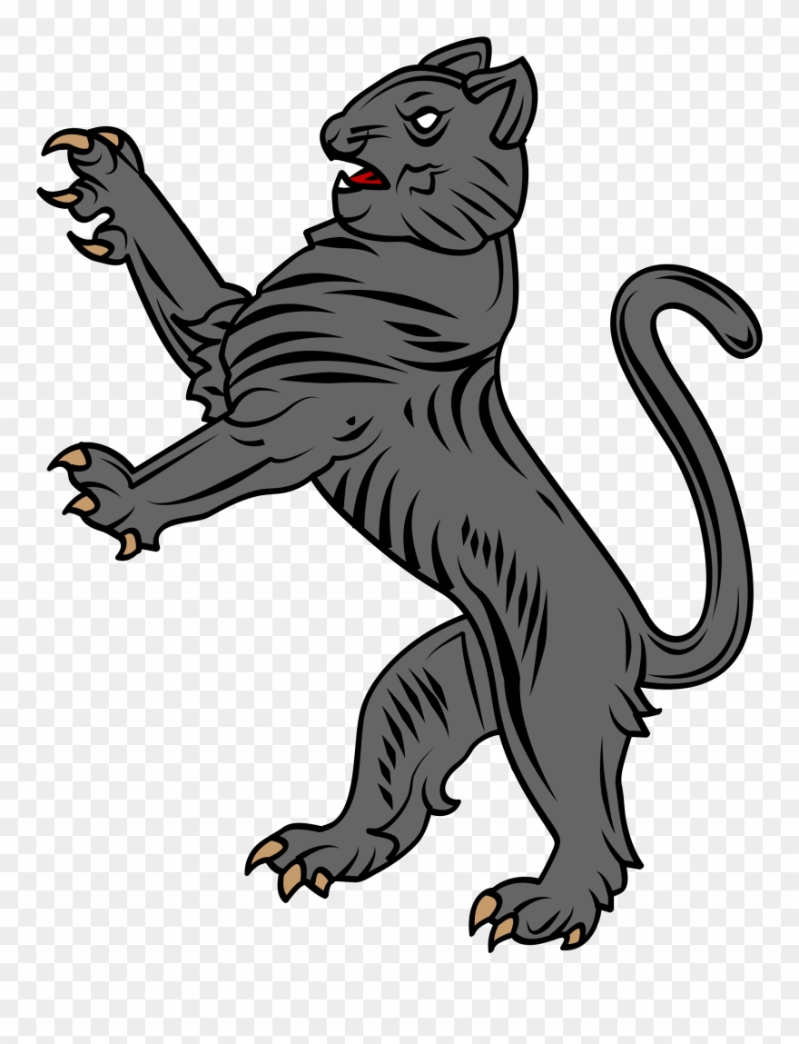 Mean Cat Clipart - Coat Of Arms Cat - Png Download