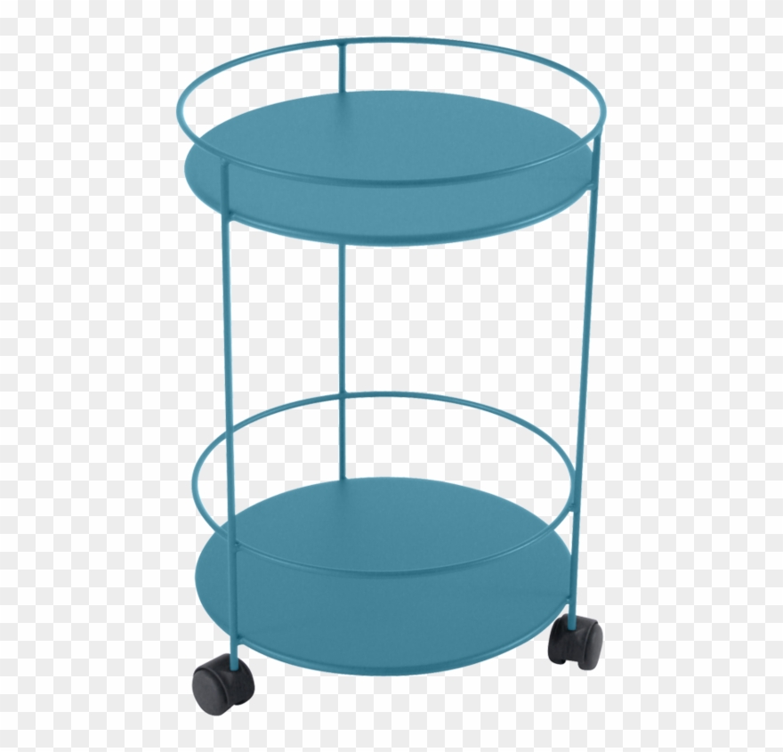 Fermob Guéridon Side Table - Fermob - Guéridons Side Trolley On Wheels, Nutmeg Clipart