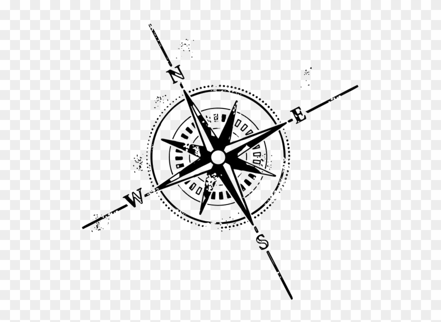 Rose Tattoo Symbol Art Transprent Png Free - Nautical Star Compass Clipart