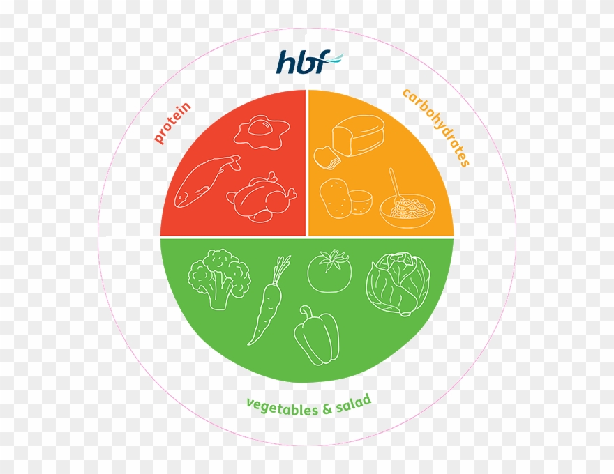 Getting Started With Healthy Eating Hbf Insurance Myplate - Healthy Eating Portions Plate Clipart