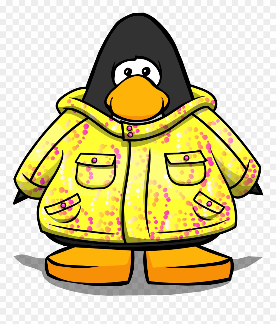 Yellow Winter Jacket 2 - Club Penguin White Belt Clipart
