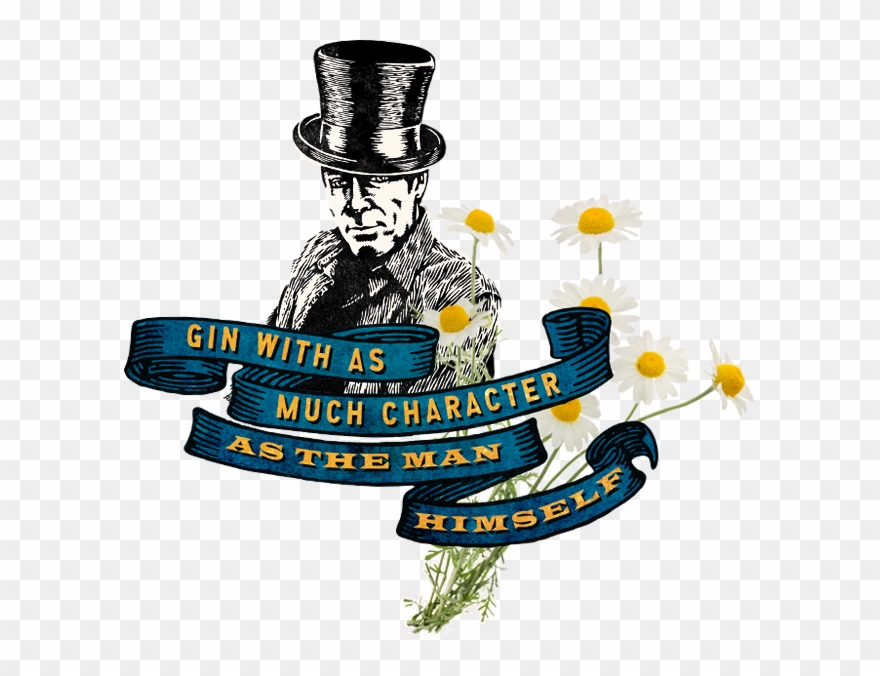 Blue Ribbon Banner And Daisy Flowers With The Words, - Gin Clipart