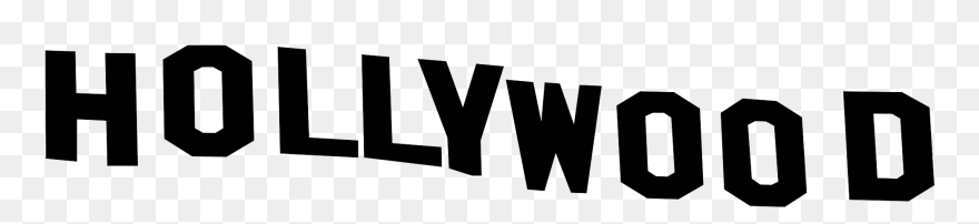 Hollywood Sign Png Transparent Image - Hollywood Stencil Clipart