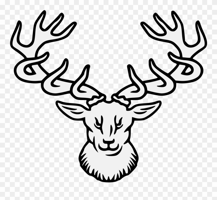 Stag's Head Cabossed - Christmas Day Clipart
