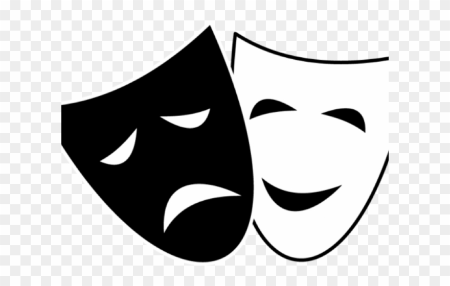 Mood Clipart Mask - Drama Faces Clip Art - Png Download