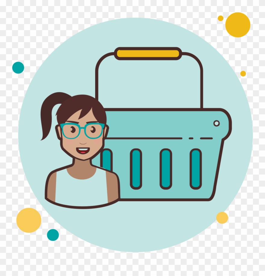 Green Shopping Basket Icon Clipart