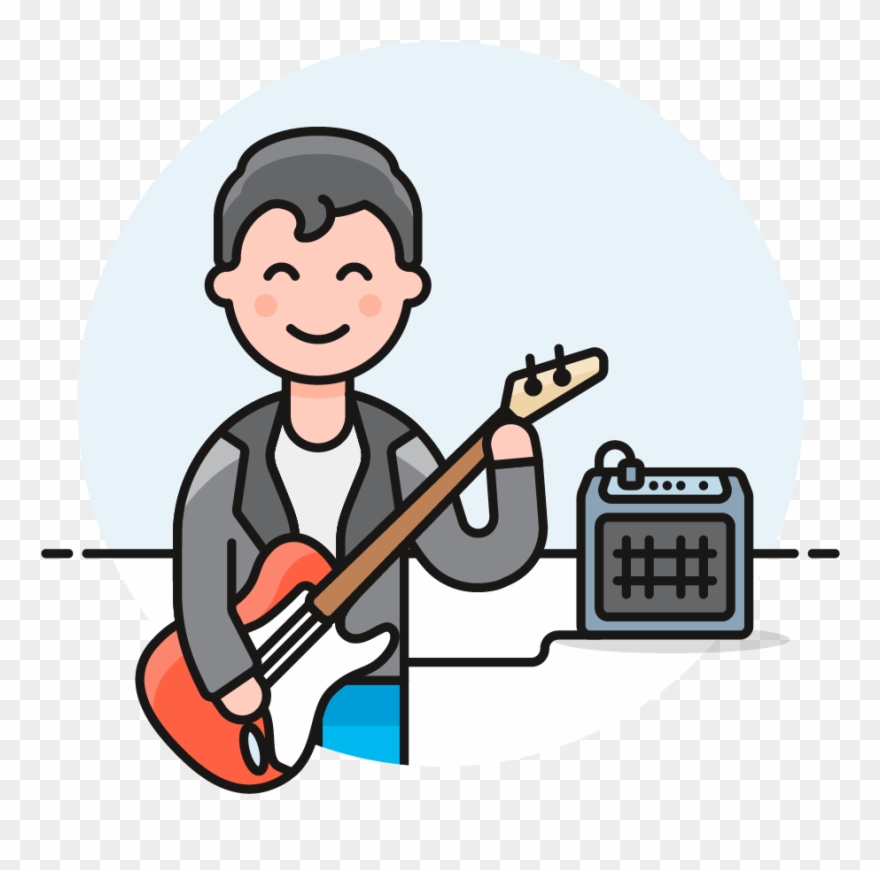 44 Bassist Male Caucasian - Bassist Clipart