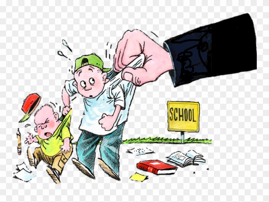 Bullying - 2 Boys - Anti Bullying Cartoons Clipart