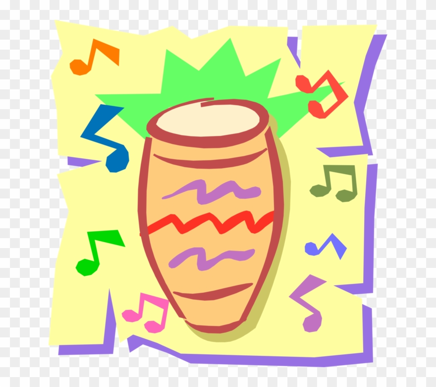 Vector Illustration Of Bongo Drums Percussion Instrument - Clip Art - Png Download