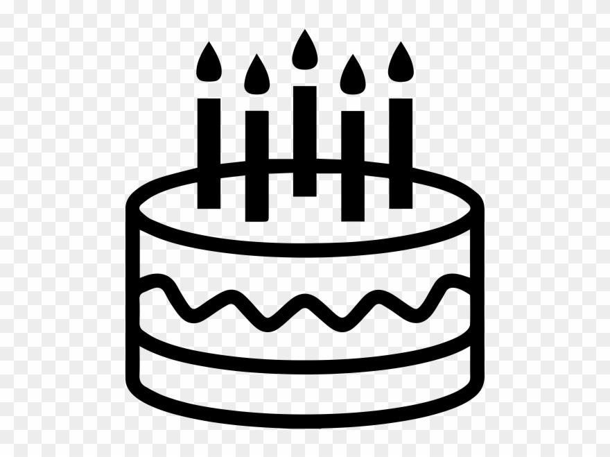 Cake Rubber Stamp - Date Of Birth Icon Png Clipart