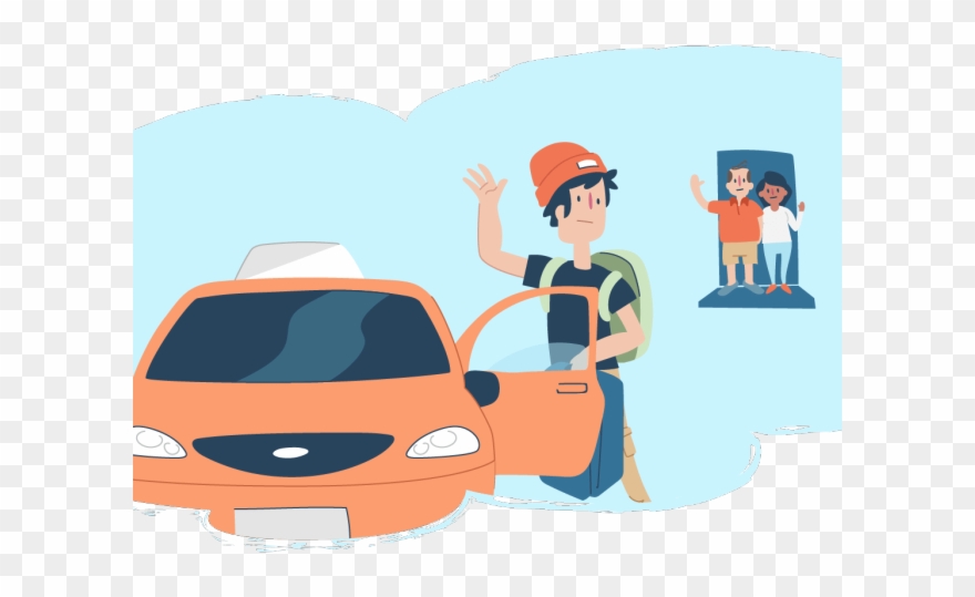 Departure Clipart Independent Person - Leaving A House Clip Art - Png Download