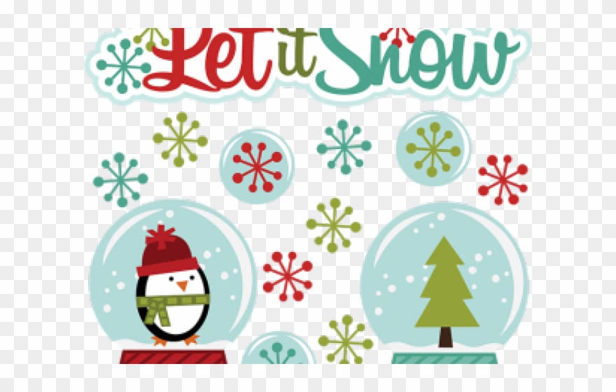 Winter Snow Clipart Svg - Let It Snow Penguin Round Ornament - Png Download