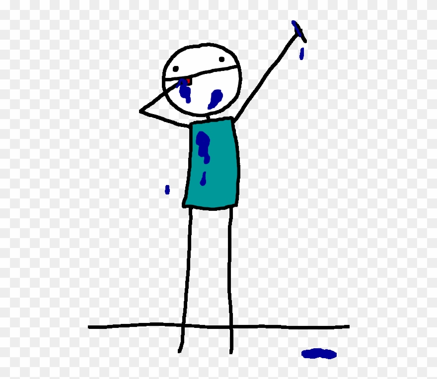 The Toilet Just As Tommy's Inky Hand Raises Towards - Leaking Pen Clipart