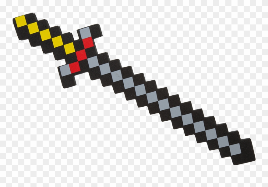 Eva 8-bit Pixel Sword 45cm Foam Diamond Pretend Play - Good Value Soft Play - Eva Pixel Style Foam Sword - Clipart