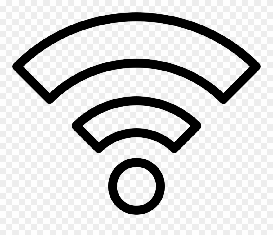 Outline Symbol In A - Wifi White Logo Png Clipart