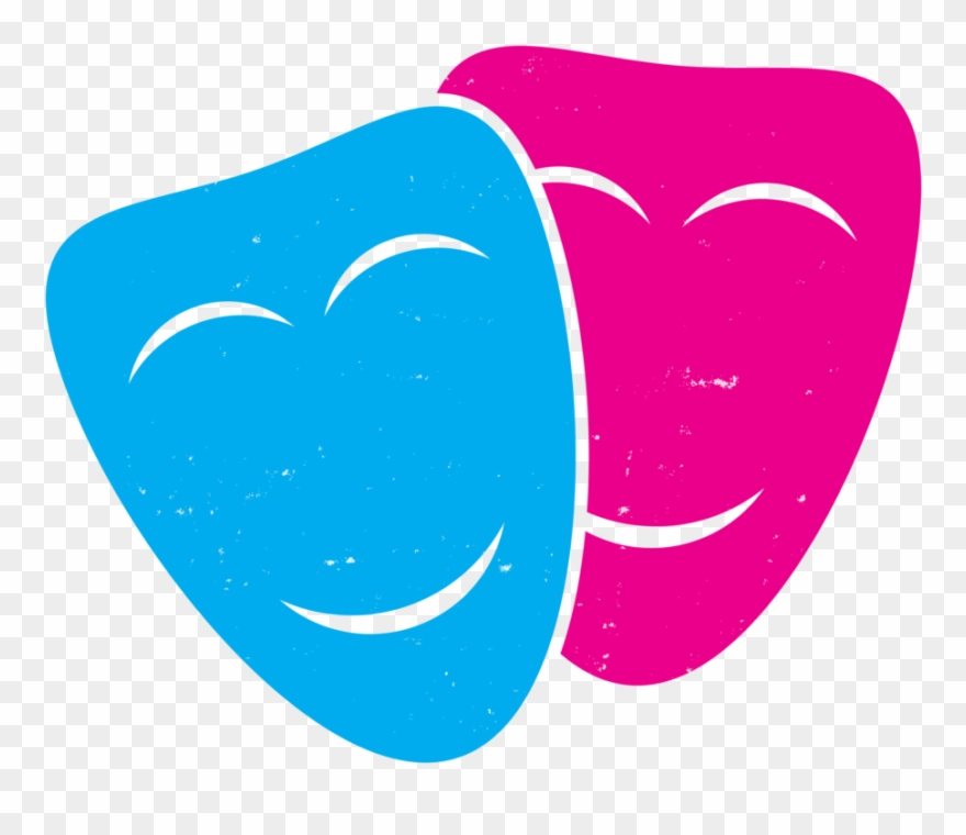 Theatre Mask Men's Printed T Shirt - Heart Clipart