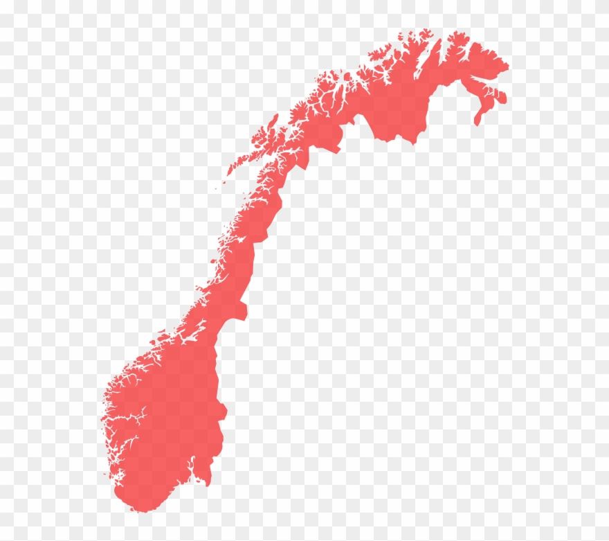 Simple Map Of Norway Clipart