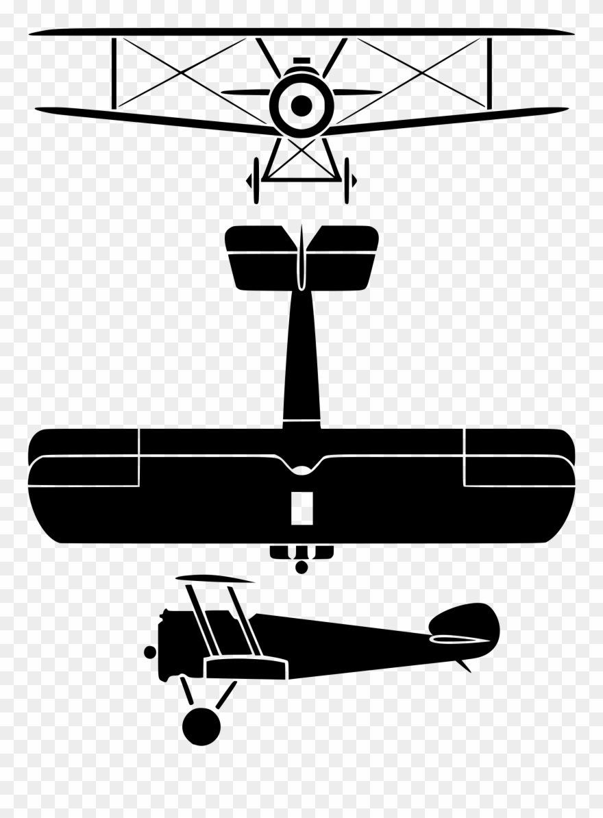 Open - Sopwith Camel Front View Clipart