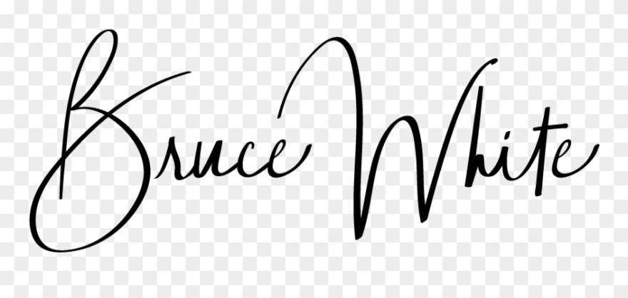 Bruce-white - Calligraphy Clipart