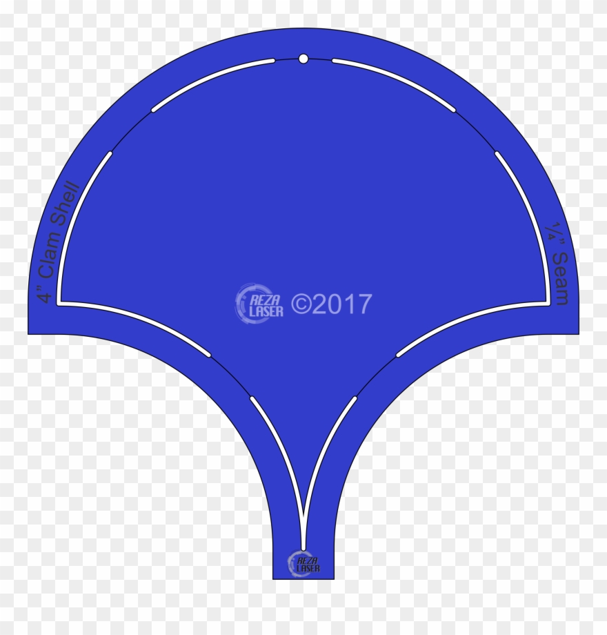 Clam Shell 4″ Inch Acrylic Template Keyhole With ¼” - Tv Test Pattern Clipart