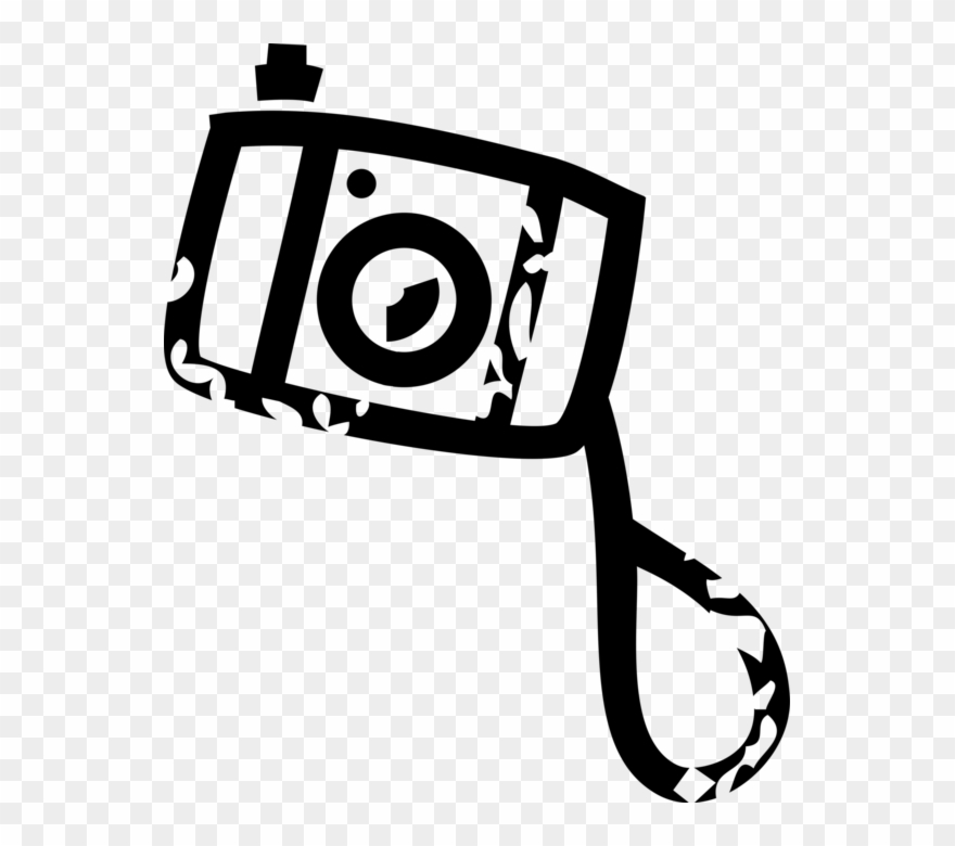 Vector Illustration Of Photography Digital Slr 35mm Clipart