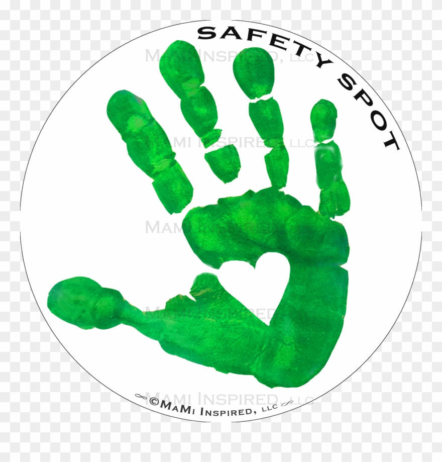 Safety Spot Kids White Hand Car Magnet Handprint Parking - Kids Hands Silhouette Clipart