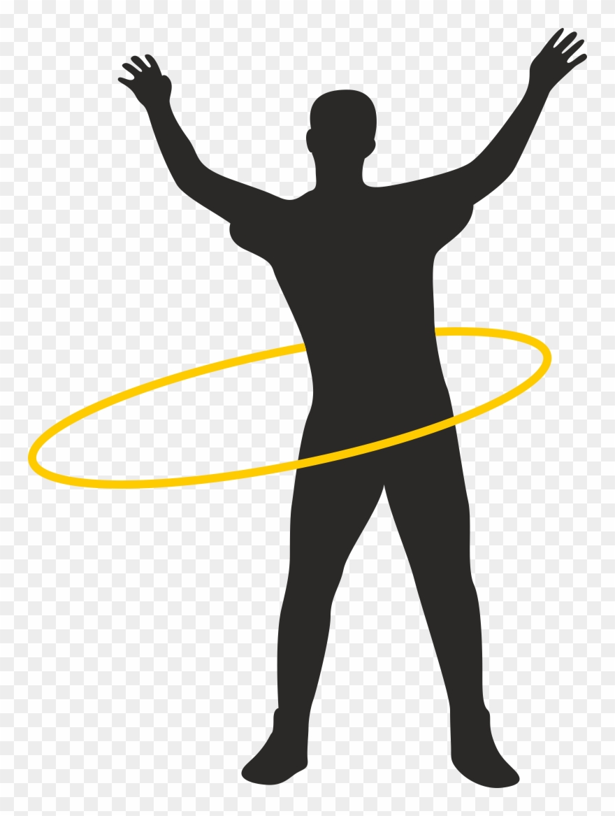 Наклейка На Стену Гимнас С Обручем В Интерьере, От - Gymnast Hula Hoop Vector Clipart