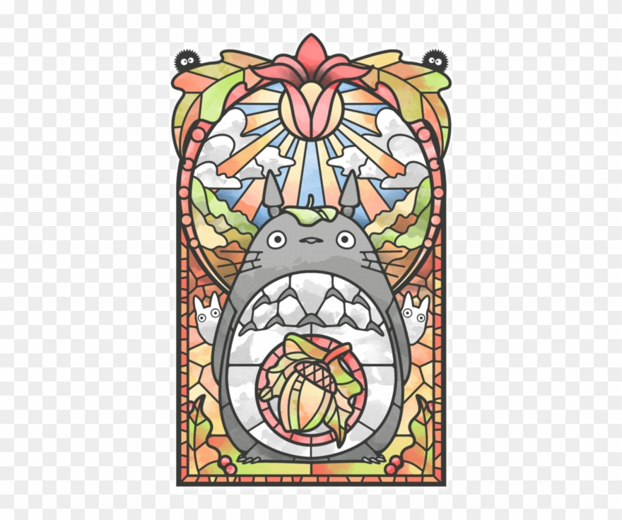 Forest Stained Glass Clipart