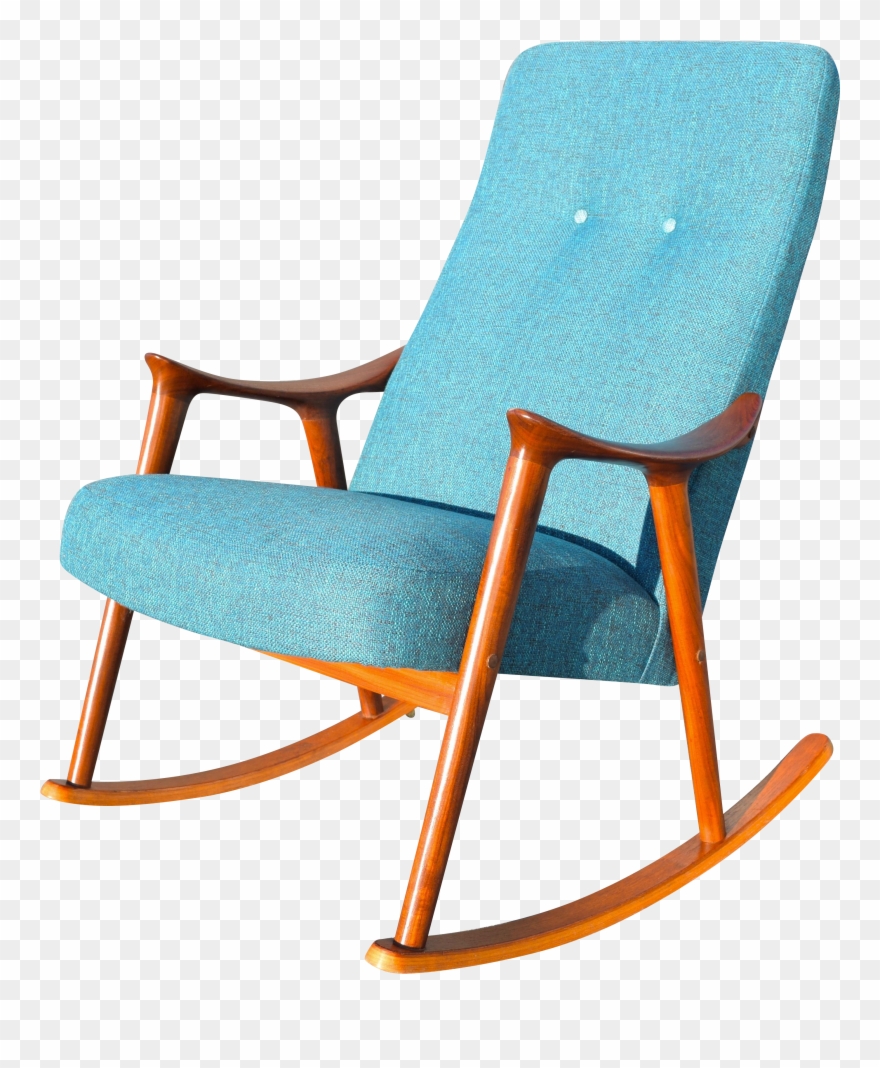 Clip Art Vintage Danish Modern Rocking Chair By Rastad - Png Download