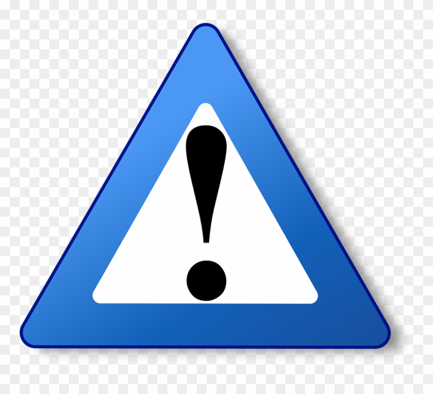 Triangle Clip Art Warning Triangle Images - Warning Png Blue Transparent Png