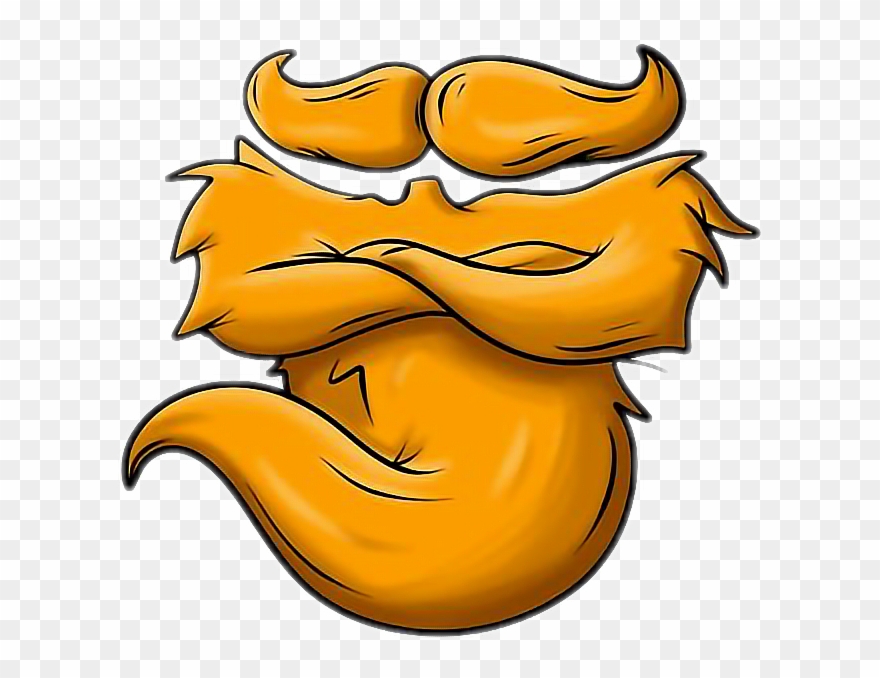 Mustache Beard Facialhair Comic Hair Clipart Sticker - Beard - Png Download