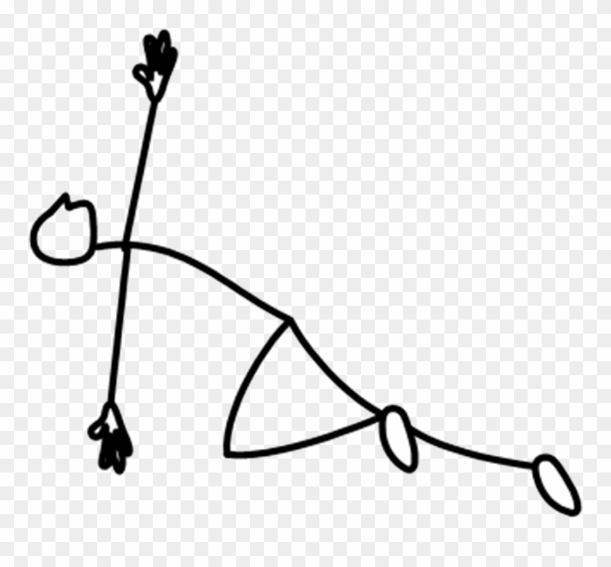 Y4g Reclining Twist - Supine Spinal Twist Stick Figure Clipart