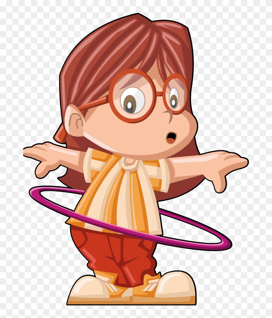 转呼啦圈的小胖妞 - Hula Hoop Clipart